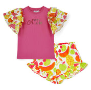 A DEE - Tabitha Tutti Frutti Poly Short Set - Pink