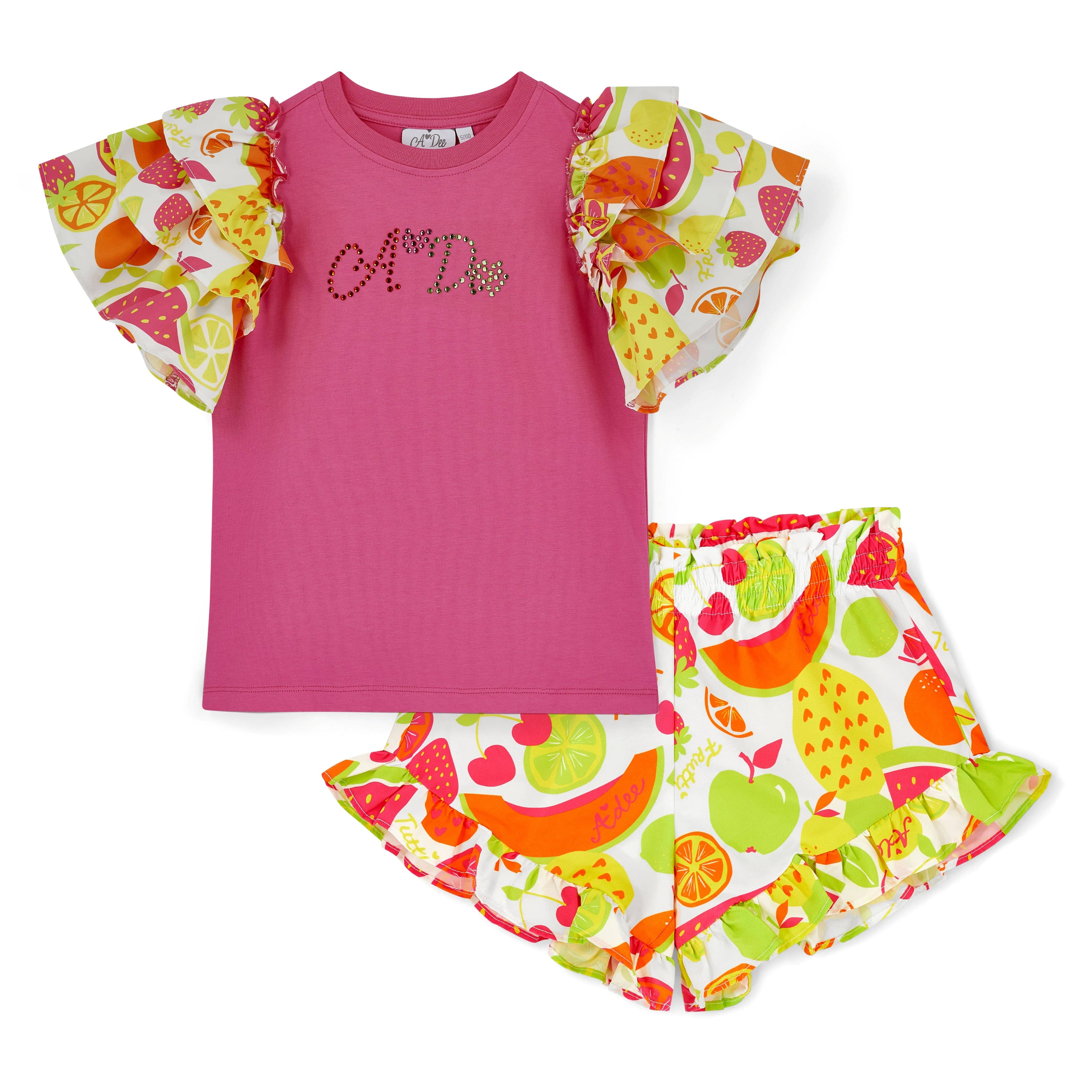A DEE - Tabitha Tutti Frutti Poly Short Set - Pink