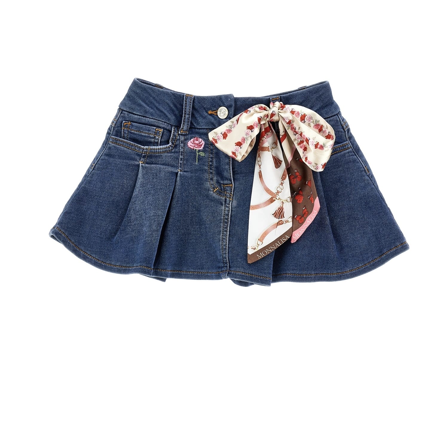 MONNALISA - Toy Story Top & Denim Skirt Set - Cream
