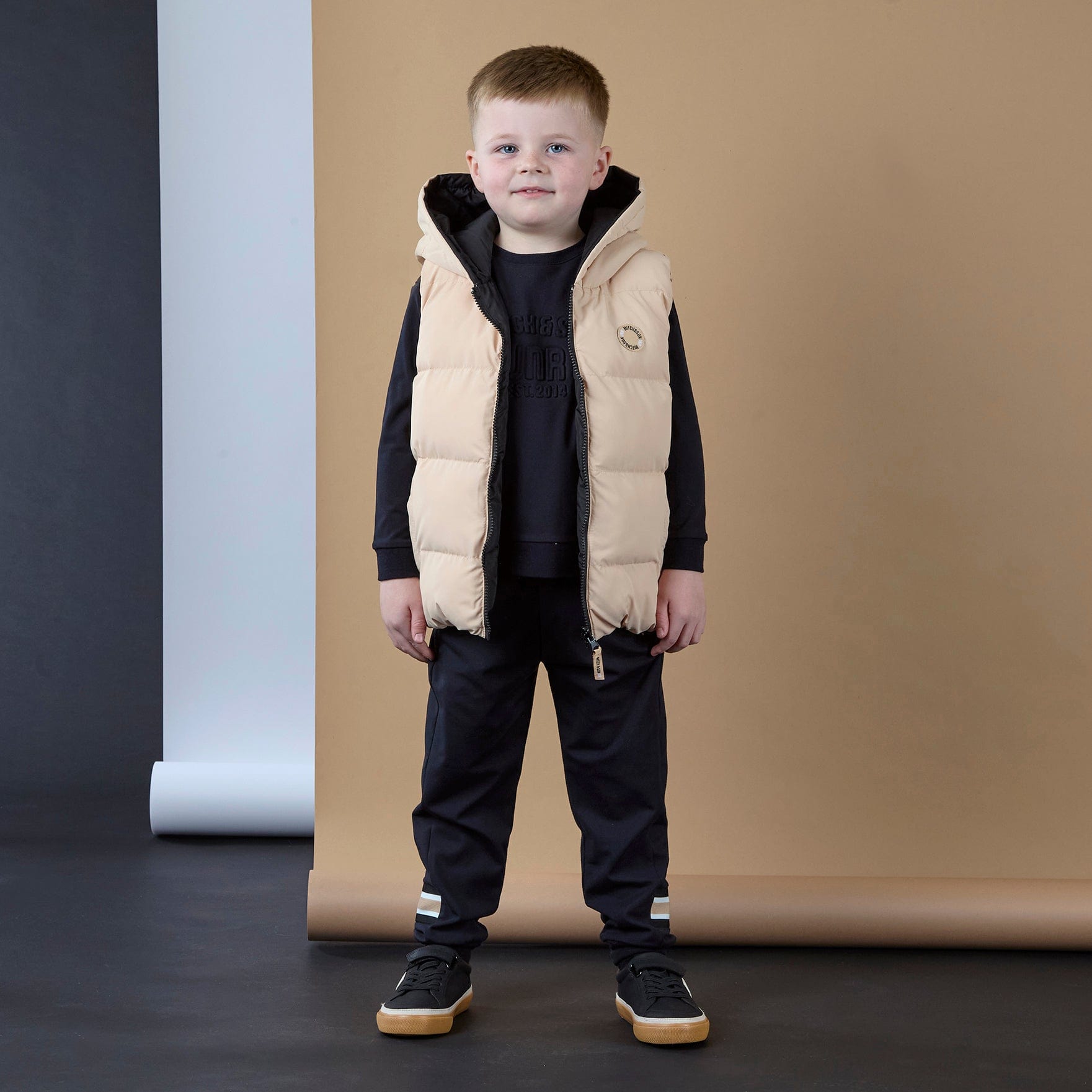 MITCH & SON - JNR James Reversible Gilet - Latte Beige