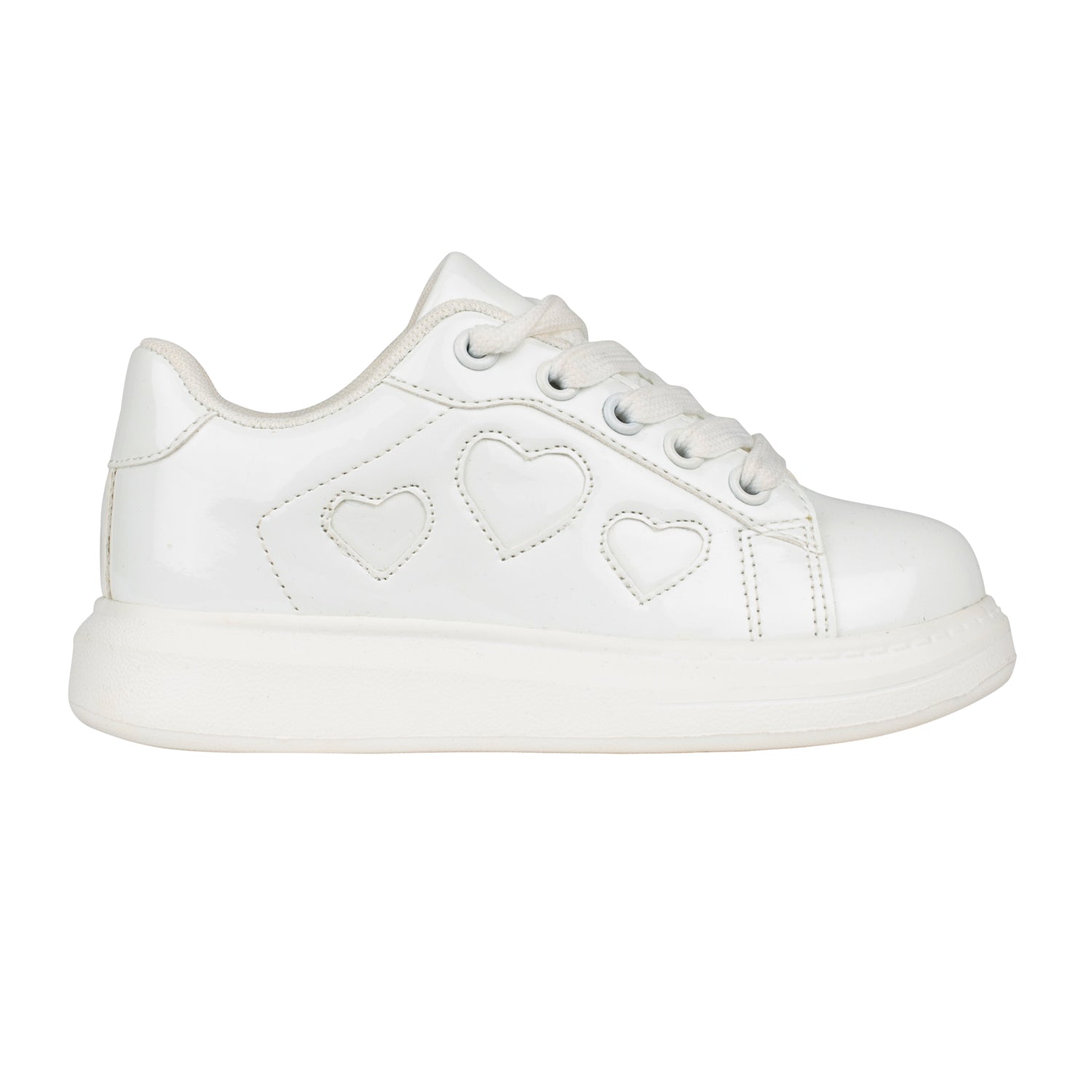 A DEE -  Queeny Chunky Heart Trainers - White