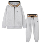 BOSS - Zip Hoodie Logo Tracksuit  -  Grey