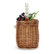 MONNALISA - Fruity Flower Wicker Basket Handbag - Multi