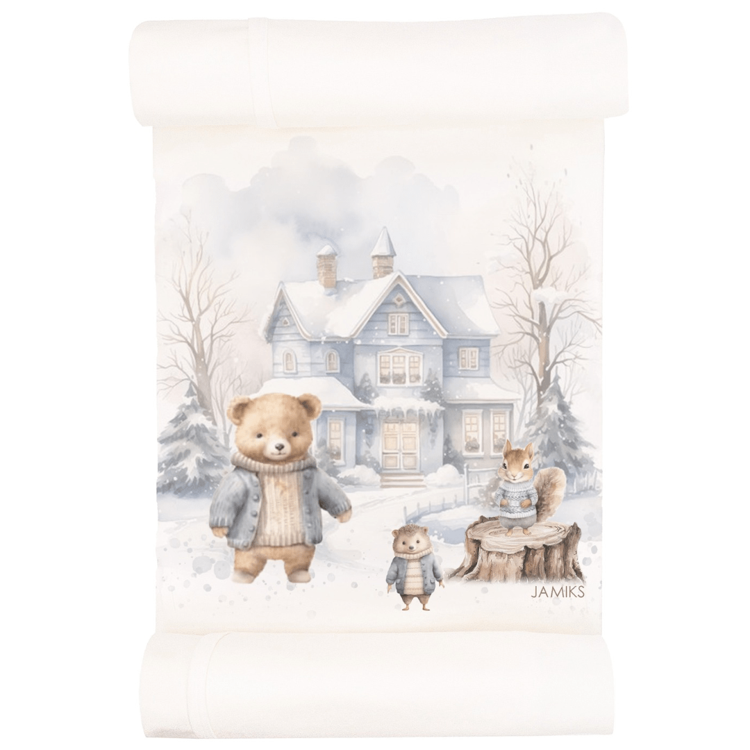 JAMIKS - Velour Homero Animal Blanket- Blue