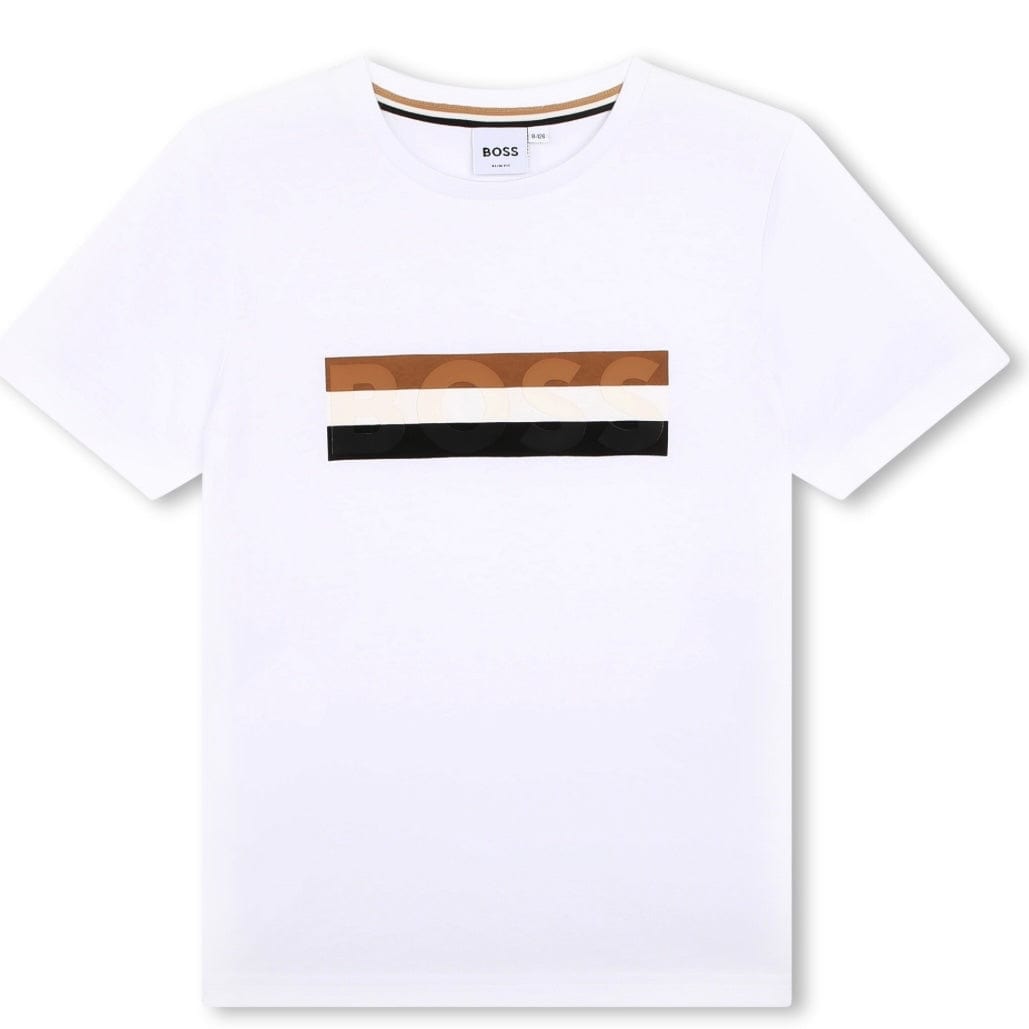 BOSS - Three Stripe T-Shirt -  White