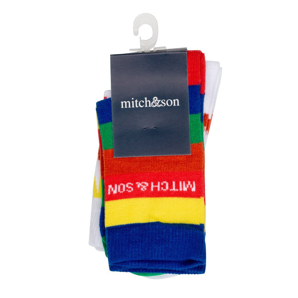 MITCH & SON - Vidal Primary Puzzles 2 Pack Socks - Multi