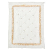 MONNALISA - Rose Bud & Lace Blanket - Ivory