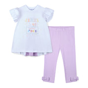 A DEE - Skyler Pastel Parlour Ice Cream Cart Legging Set - White