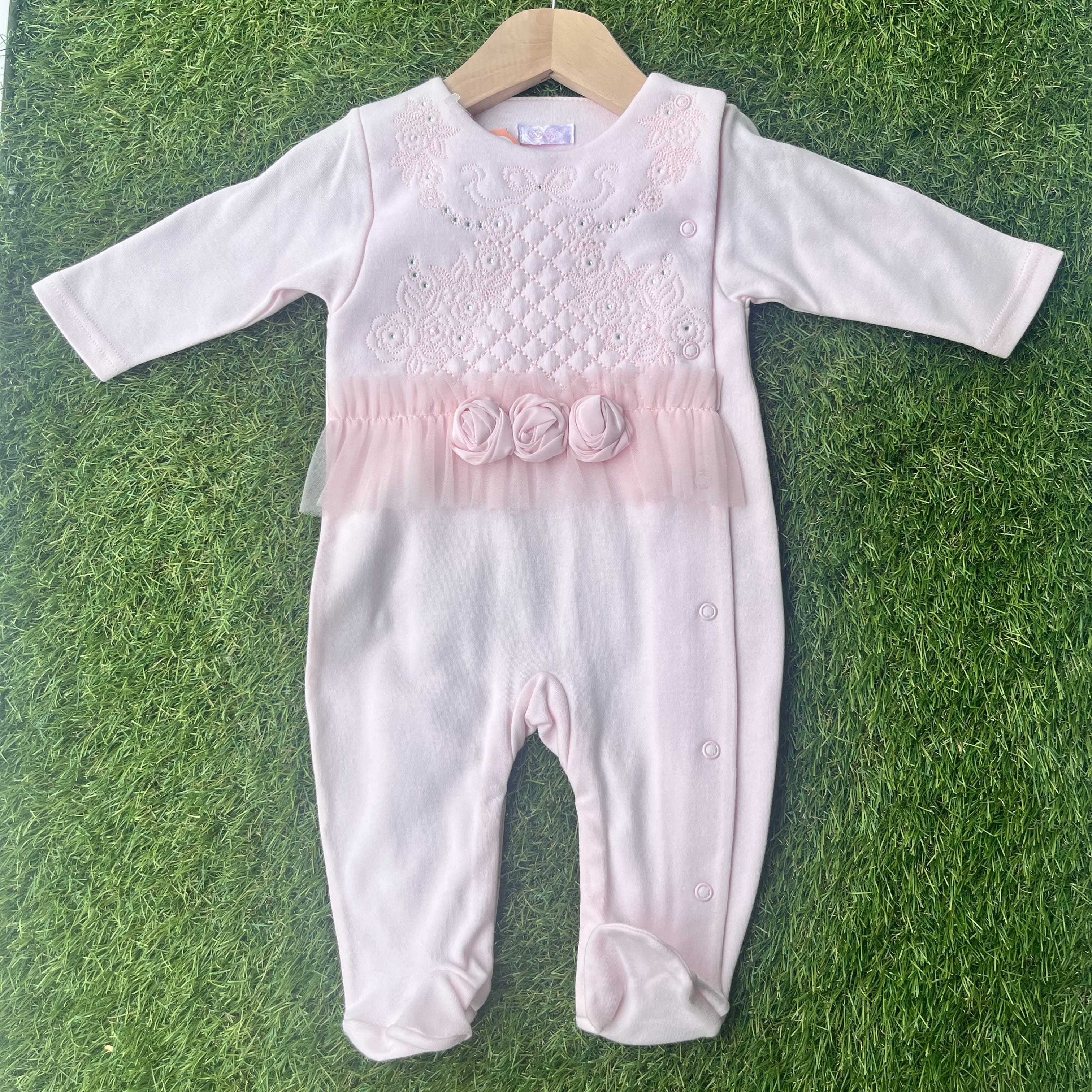 SOFIJA -Bawetna Babygrow - Pink