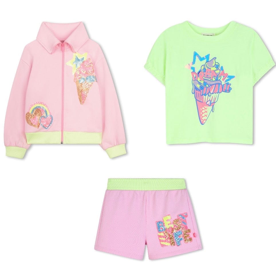BILLIEBLUSH - Ice Cream Jacket With Top & Shorts - Pink