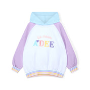 A DEE - Sissy Pastel Parlour Colour Block Hoody Cycling Short Set  - White