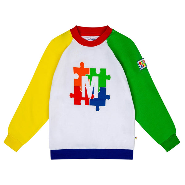 MITCH & SON - Valentino Primary Puzzles Colour Block Sweatshirt Short Set - Multi