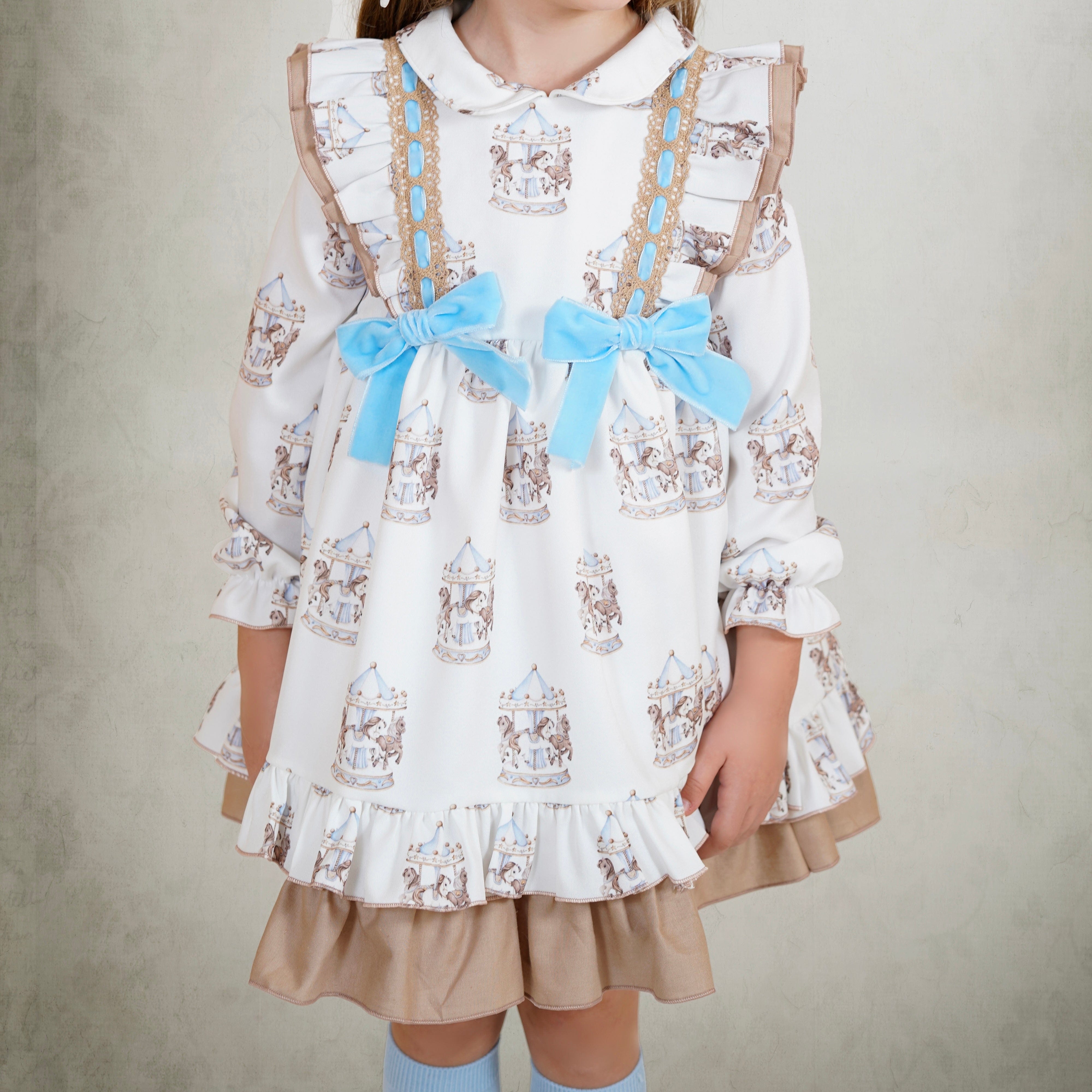 BABINE - Carousel Puffball Dress - Blue