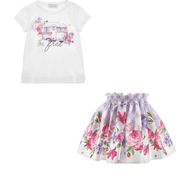 MONNALISA - Garden Party Be Free Top & Skirt Set - Lilac