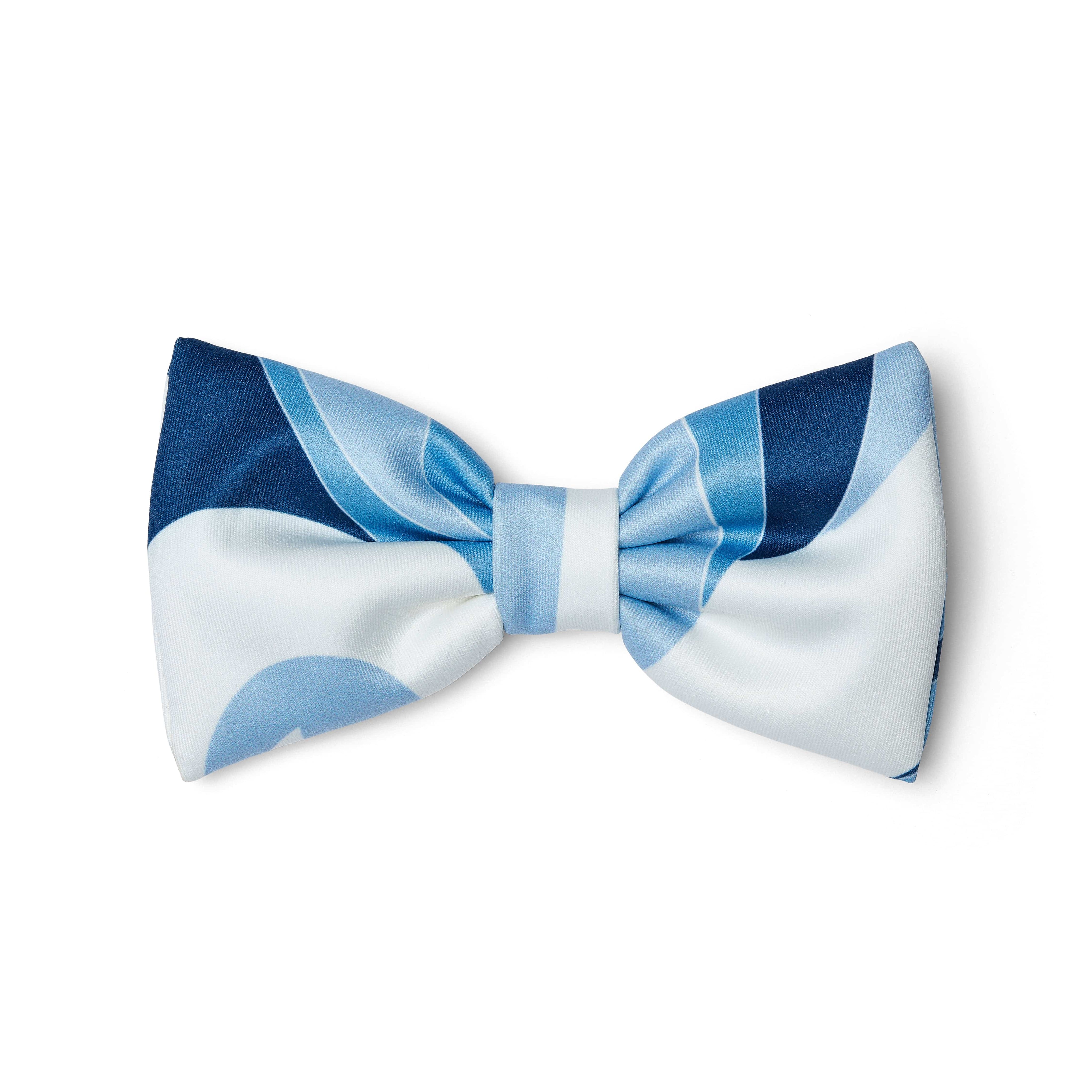 A DEE - Twilight Twirls Leighton Swirl Print Bow Hair Clip- Powder Blue