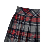 MONNALISA - Tartan Blouse &  Skirt Set - Grey