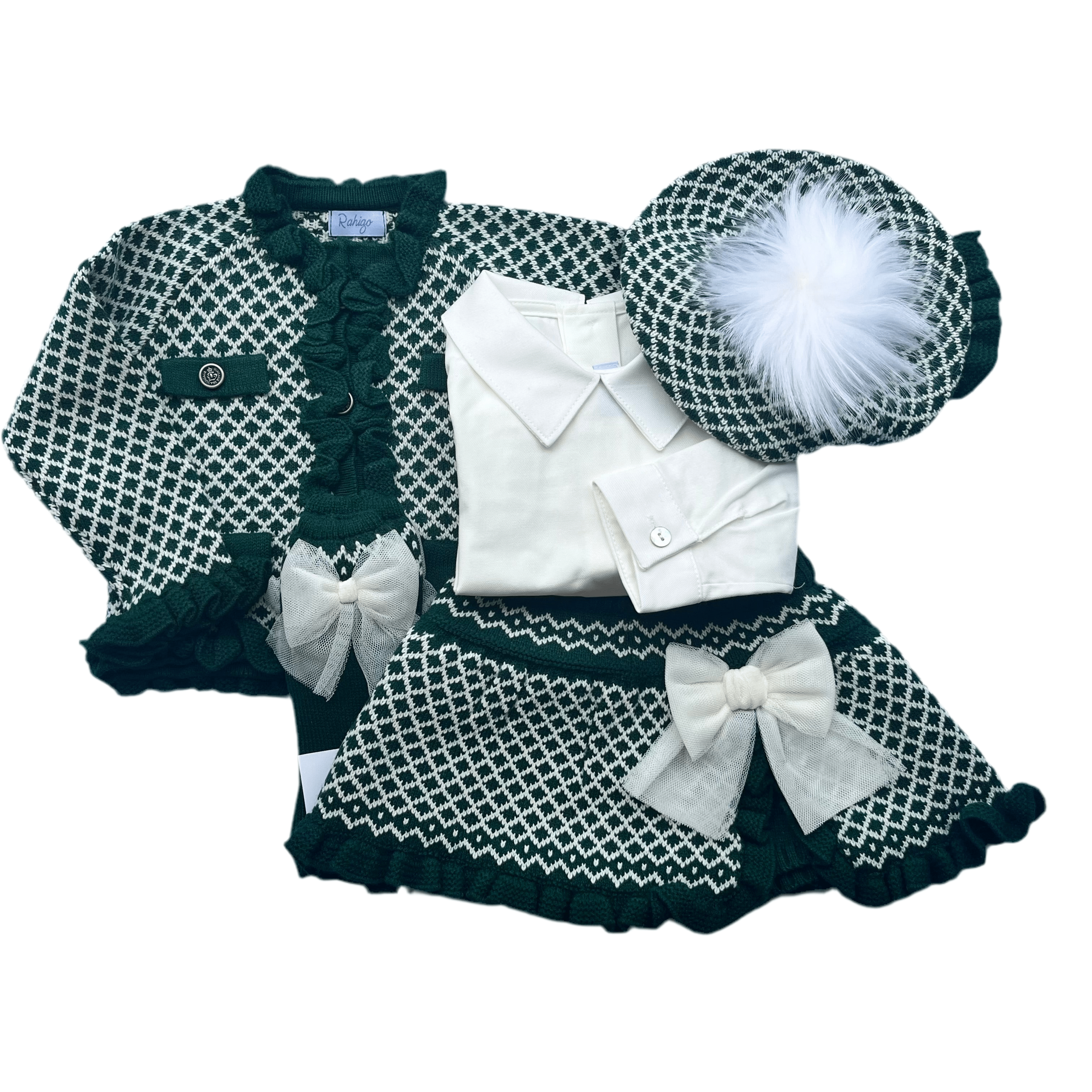 Rahigo - Five Piece Skirt Set  - Green