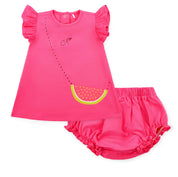 LITTLE A - Cutie Frutti Paisley Handbag Dress - Pink