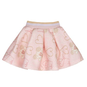 A DEE - Abstract Teddy Star Teddy Print Skirt Set - Baby Pink