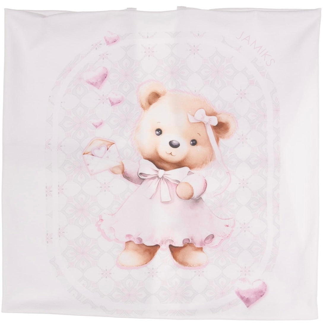 JAMIKS - Neia Bear Swaddle Blanket- Pink