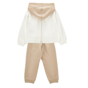 MONNALISA - Teddy Hooded Tracksuit - Camel
