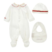 MONNALISA - Rose Bud & Lace Three Piece Set - Red