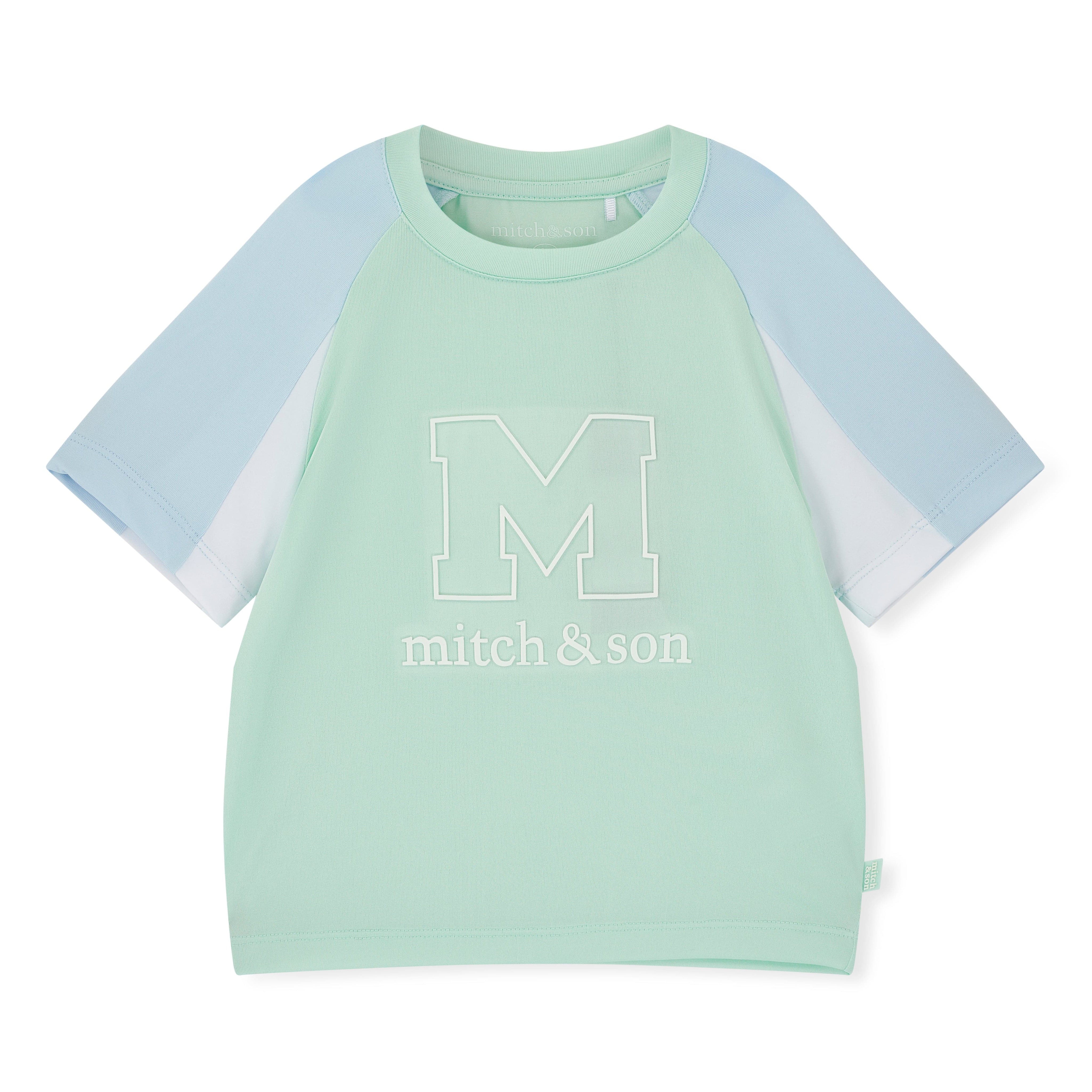 MITCH & SON - Ollie Blue Breeze Poly Logo Short Set - Miami Mint