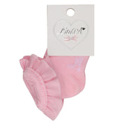 LITTLE A - Jinny Pastel Hearts Ankle Sock - Pink