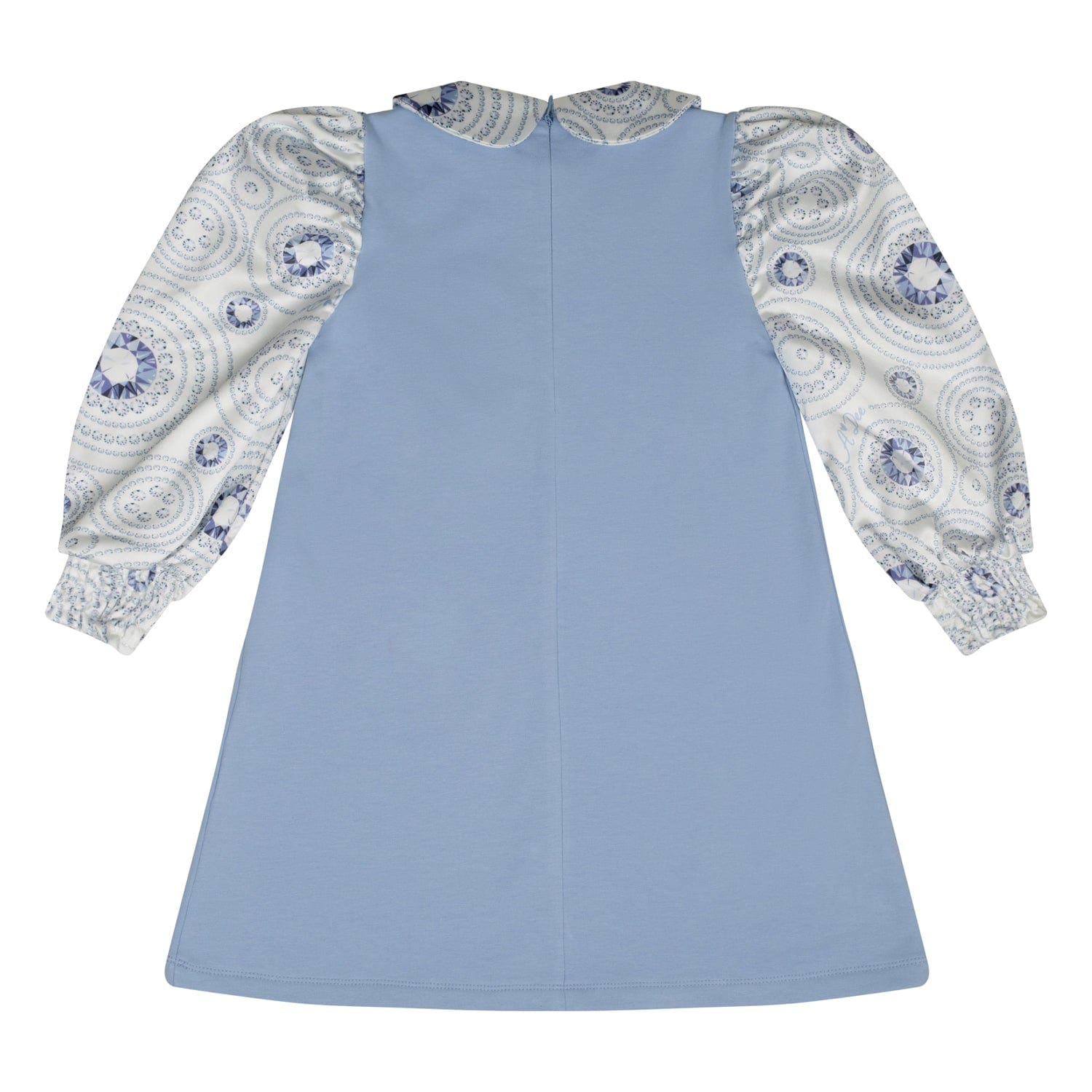 A DEE - A Dee On Ice Prya Satin Printed Sleeve Dress - Iced Blue