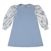 A DEE - A Dee On Ice Prya Satin Printed Sleeve Dress - Iced Blue