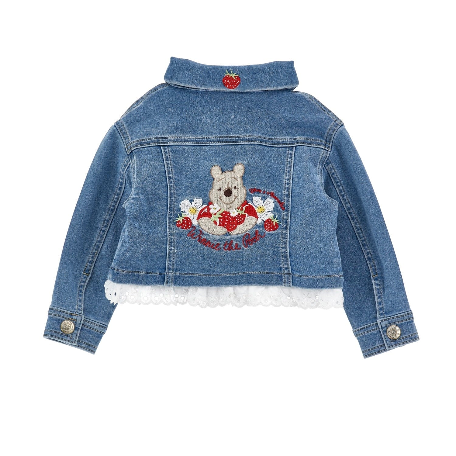 MONNALISA - Winnie The Pooh Bebe Denim Jacket- Blue