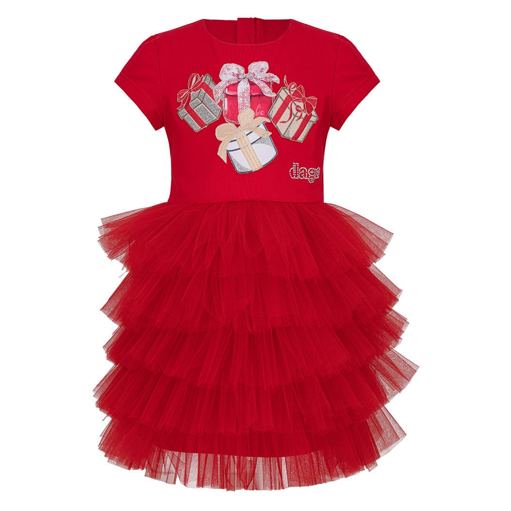 Daga - Magical Surprises Tutu Tulle Dress - Red