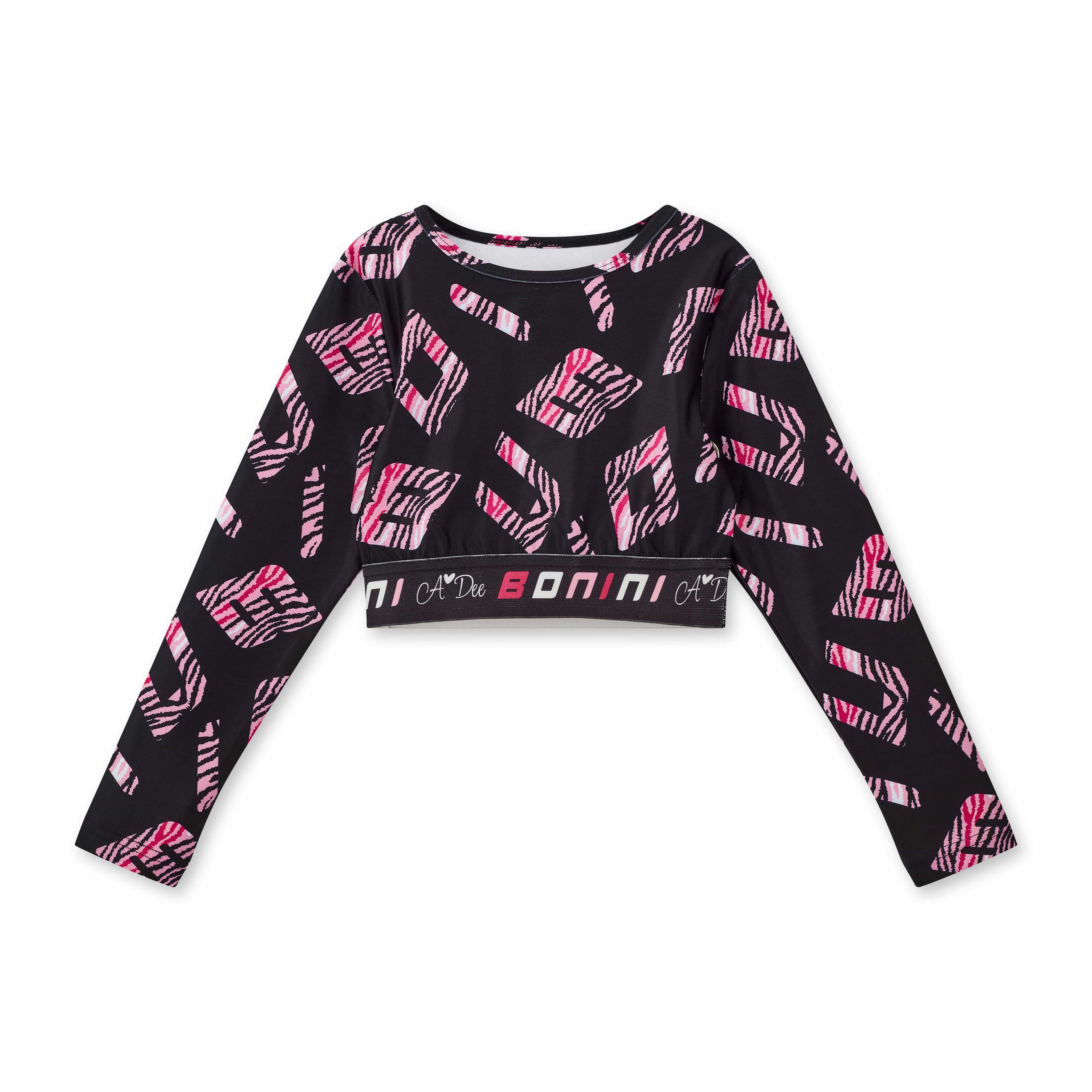 BONINI BY A DEE - Tape Waistband Legging Inspire & Long Sleeve Sports Top Power - Black