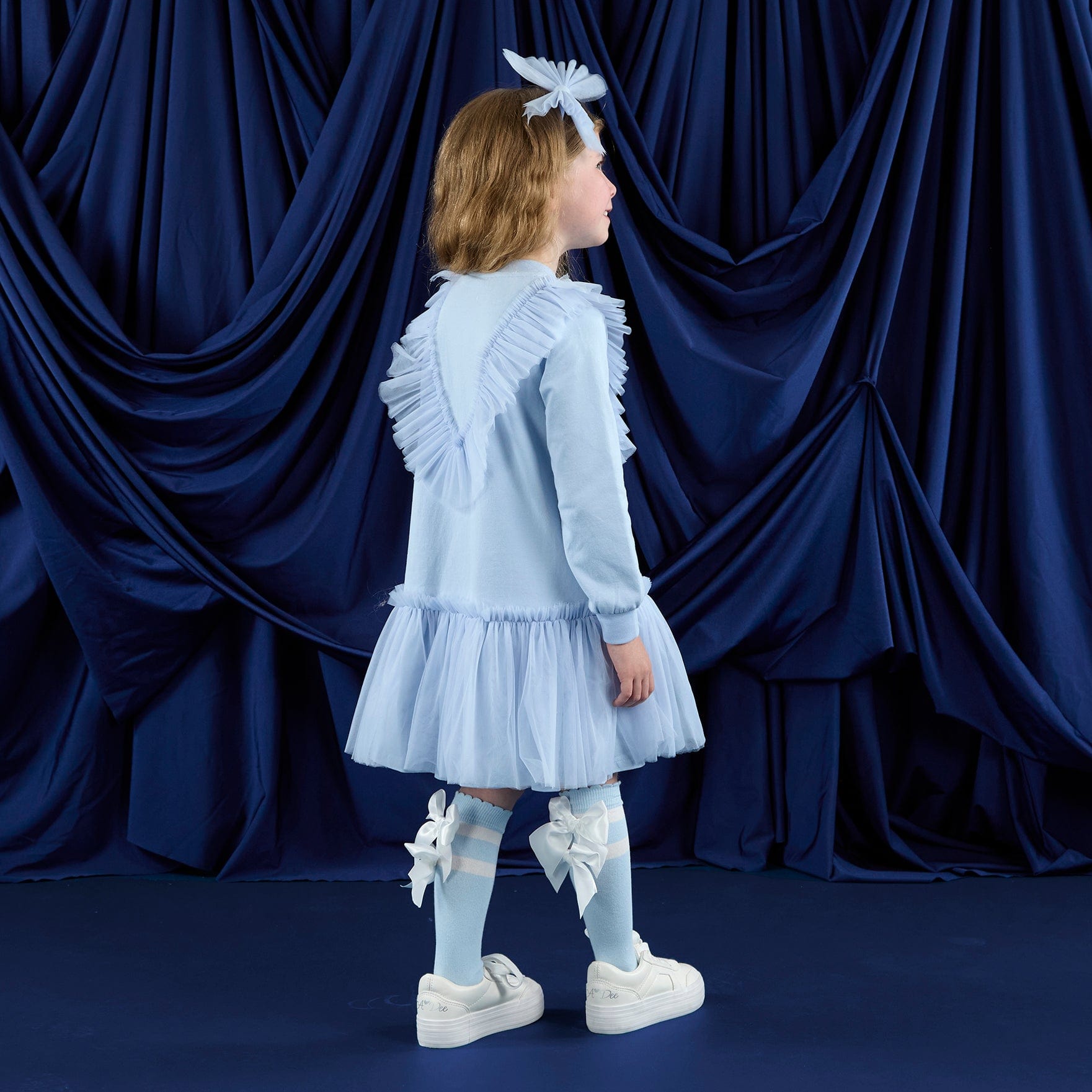 A DEE - Twilight Twirls Lacey Sweat Tulle Dress - Powder Blue