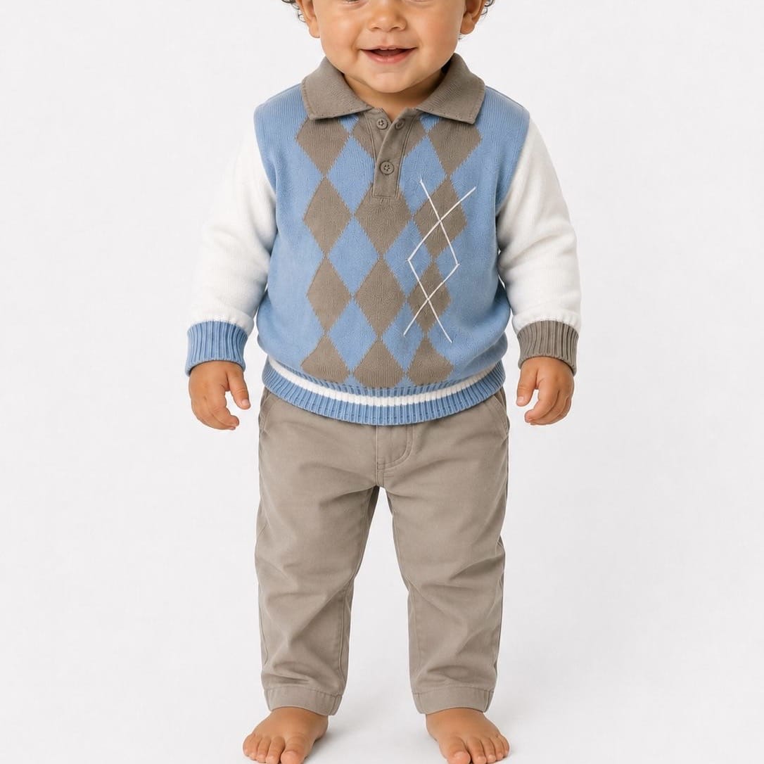 BIMBALO - Knit Jumper & Trouser Set - Camel