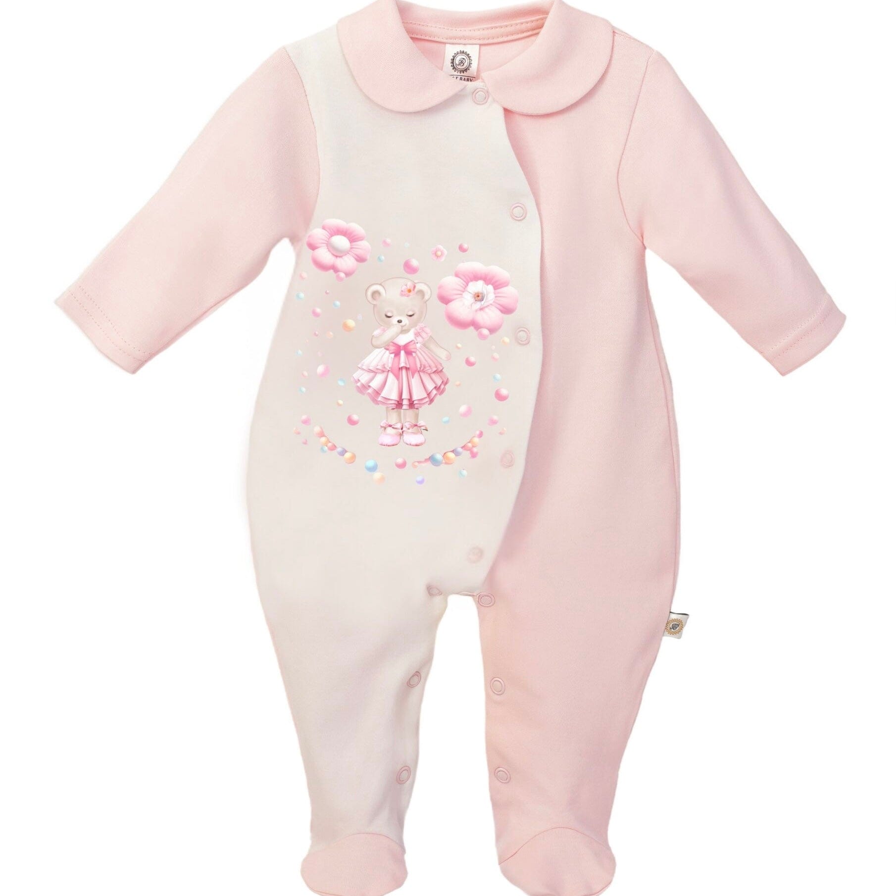 FIRST BABY - Bubbles Babygrow - Pink
