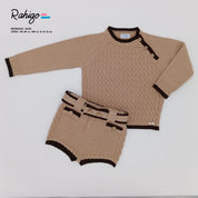 Rahigo - Two Piece Short Set  - Brown