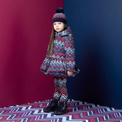 A DEE - Chevron Charm Ava Chevron Print Jacket - Navy
