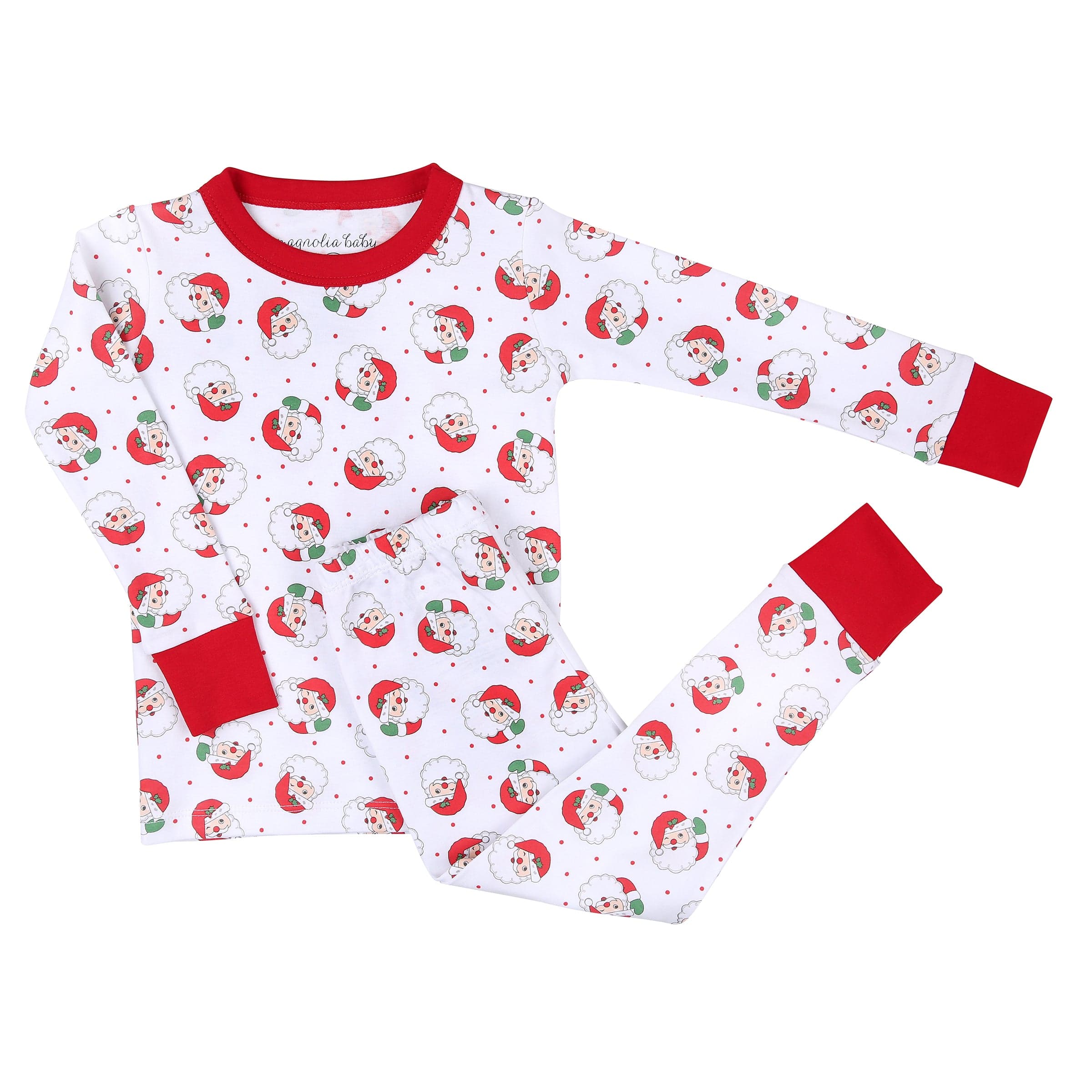 MAGNOLIA BABY -  Winking Santa Print Pyjamas - Red