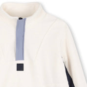 BOSS - Fleece Half Zip Sweatshirt  -  Ivory
