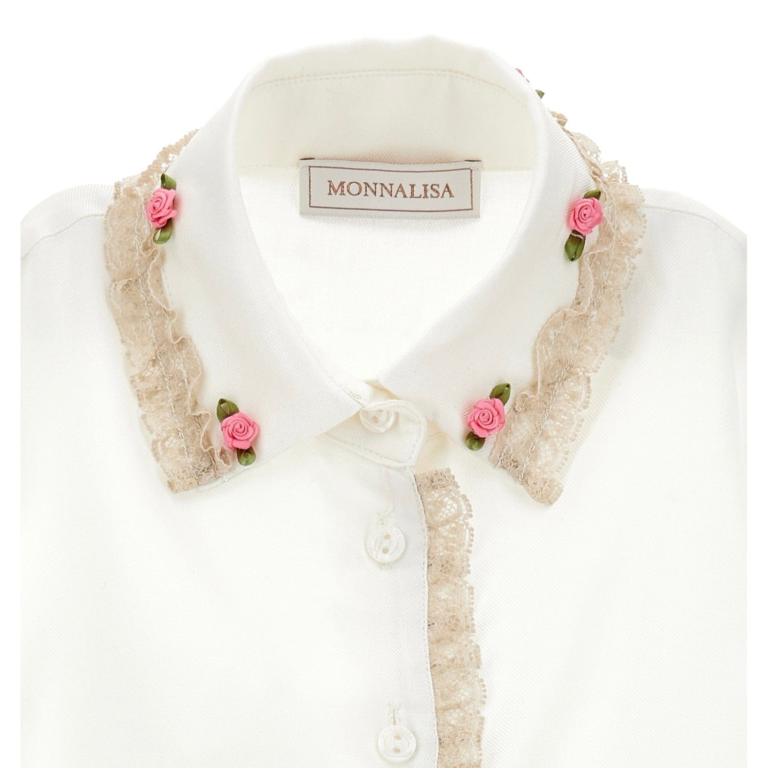 MONNALISA - Rose Blouse & Skirt Set - Pink