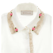 MONNALISA - Rose Blouse & Skirt Set - Pink