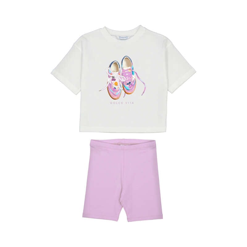 MAYORAL - Trainer Cycling Short Set - Lilac