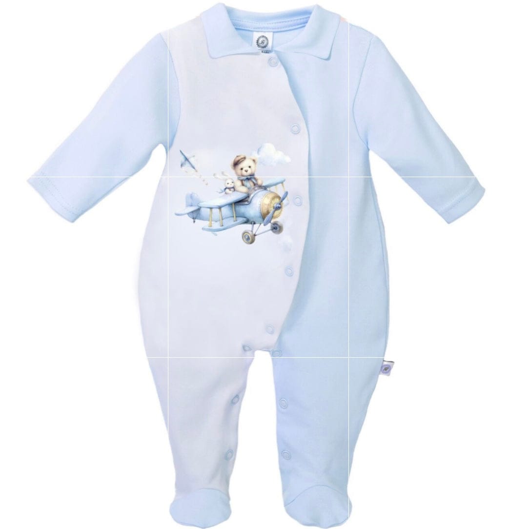 FIRST BABY - Planes Pets Babygrow - Blue