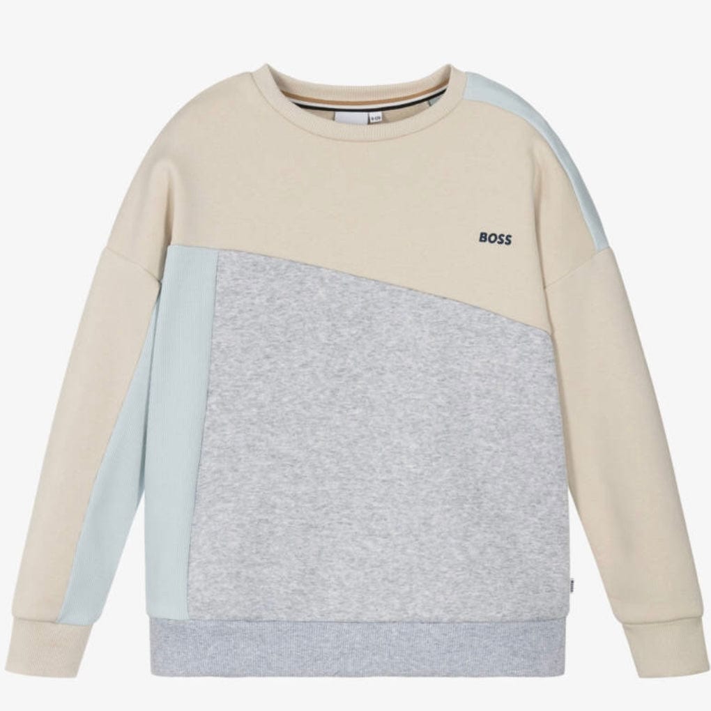 BOSS - Colour Block Sweatshirt  -  Sand