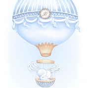 FIRST BABY - Hot Air Ballon Blanket - Blue