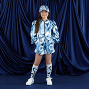 A DEE - Twilight Twirls Lizzy Swirl Print Bomber - Powder Blue