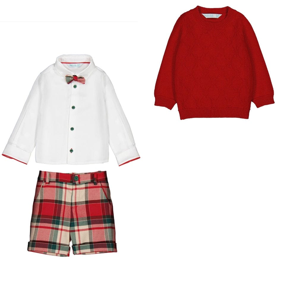 ABEL & LULA - Plaid Short Set  - Red