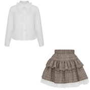 Daga - Basket Of Smiles Skirt Set - Brown