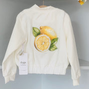 Daga - Sunny Lemons Bomber Jersey Jacket - Cream